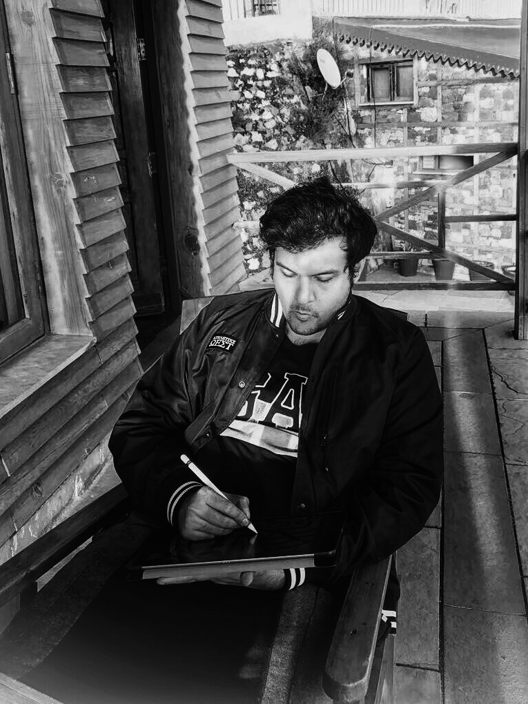 Archan Nair drawing on iPad